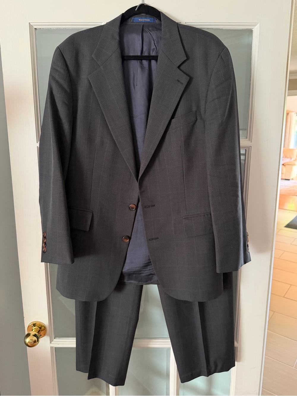 Vintage Polo University Club Ralph Lauren Suit 40R Charcoal Gray EUC
